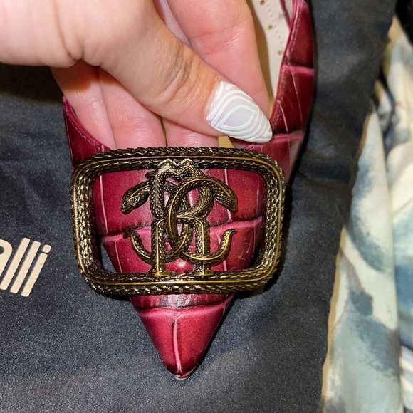 Roberto Cavalli Mirror Snake 110mm Pump - Picture 2 of 4